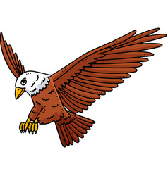 Flying Eagle Cartoon Colored Clipart