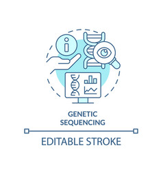 Genetic Sequencing Turquoise Concept Icon