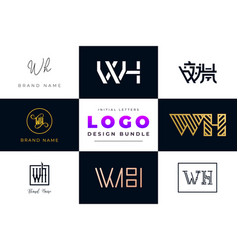 Initial Letters Wh Logo Design Bundle