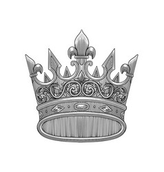 Royal Crown Vintage Engraving Drawing Style Ill