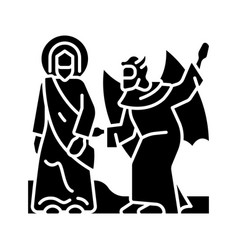 Temptation Of Christ Black Glyph Icon