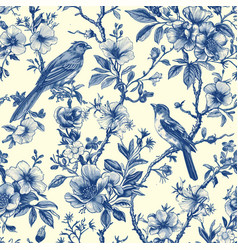 Toile De Jouy Vintage Floral Seamless Patternm 13