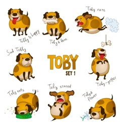 Cute Cartoon Dog Toby Set 1