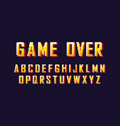 Pixel Font Game Over Concept