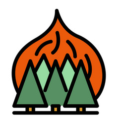 Wildfire Hazard Icon Flat