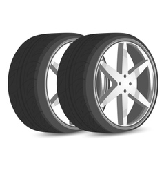 Car wheels vector image