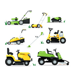 Lawn Mover Machine With Engine And Mechanical