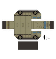 Paper model a tank Royalty Free Vector Image - VectorStock