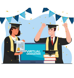 Students In Virtual Graduation