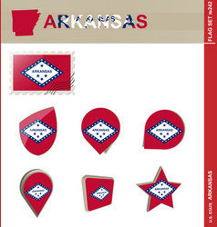 Arkansas Flag Set Flag Set 242