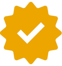 Check Mark Yellow Tick Verified Badge Icon