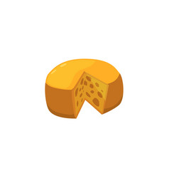 Round Head Of Dutch Hard Milk Cheese With Cut