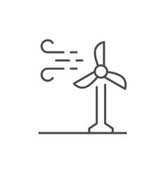 Wind Turbine Line Outline Icon