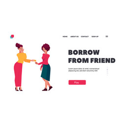 Borrow From Friend Landing Page Template Girl