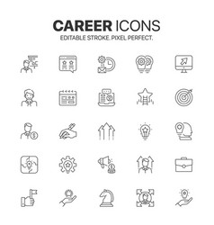 Career Icon Set Early Icon Business Job