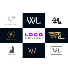 Initial Letters Wl Logo Design Bundle