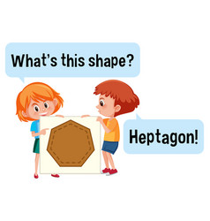 Kids Holding Heptagon Shape Banner With Whats