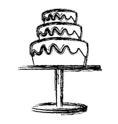 Wedding Cake And Pedestal Sweet Food