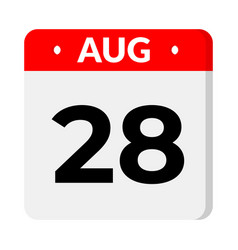 28 August Calendar Icon