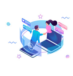 Isometric Design Concept On The Theme Stay Always