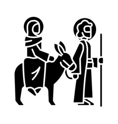 Journey To Bethlehem Black Glyph Icon