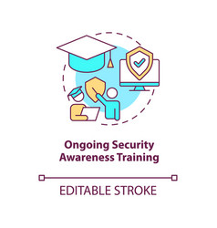 Ongoing Security Awareness Training Concept Icon