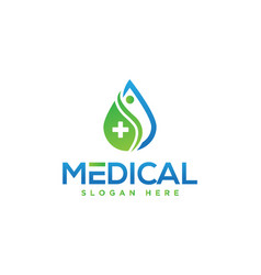 Water Drop Health Care Medical Logo