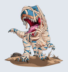 Scary Mummy Dinosaur Trex Roaring For Halloween