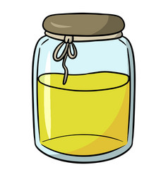 Tall Glass Jar With Yellow Honey