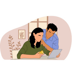 Young Couple Shopping Online By Laptop