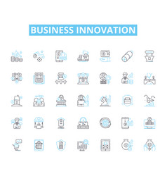 Business Innovation Linear Icons Set Disruption