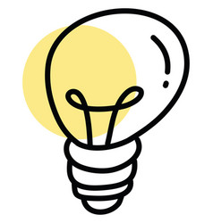 Mercury Lamp Light Bulb Icon On White Background