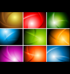 Bright Abstract Wavy Backgrounds Design