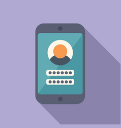 Person Phone Sign In Icon Flat Application