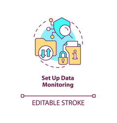 Set Up Data Monitoring Concept Icon