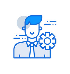 User Setting Business People Icon With Blue