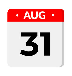 31 August Calendar Icon