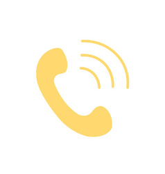 Flat Cellphone Call Icon For Web