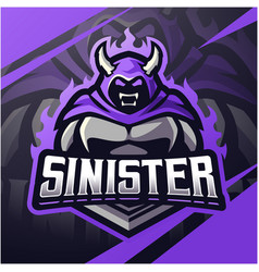 Sinister Esport Mascot Logo Design