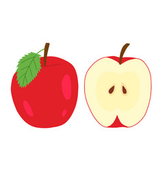 Whole Apple And Apple In Section