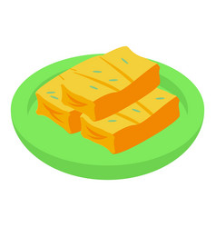 Albania Cake Icon Isometric City Travel