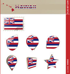 Hawaii Flag Set Flag Set 249