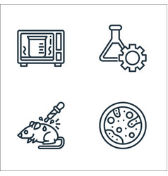 Laboratory And Science Line Icons Linear Set