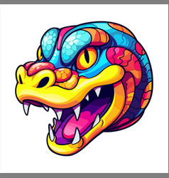 Snake Colorful Watercolor Cartoon Kawaii