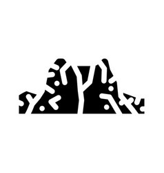 Caldera Volcano Glyph Icon