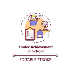 Under Achievement At School Concept Icon