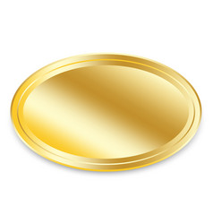 Golden Plate Icon Name Tag Oval Shape Gradient