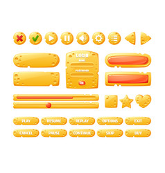 Cheese Game Ui Buttons Cartoon Menu Interface