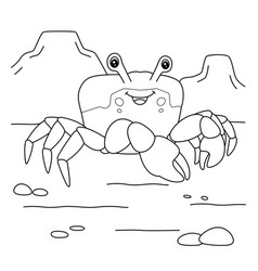 Red Jamaican Crab Coloring Page For Kids