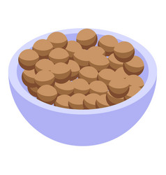 Soy Bean Bowl Icon Isometric Soybean Milk